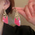 Fashion Ellipse Geometric Acrylic Electroplating Earrings