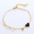 Natural Women Heart Chain Heart Stainless Steel Electroplating Bracelets