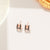 Korean Geometric Titanium Steel Stud Earrings