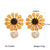 IG Style Pearl Flower Geometric Stainless Steel Electroplating Earrings