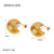 IG Style Round Geometric Stainless Steel 18K Gold Plated Earrings