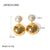 IG Style Circle Titanium Steel 18K Gold Plated Earrings