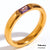 Women Fashion Circle Geometric Stainless Steel 18K Gold Plated Rings