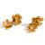 Fashion Flower Geometric Stainless Steel 18K Gold Plated Stud Earrings