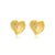 Luxurious Heart Heart Copper Electroplating Earrings