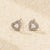 925 Sterling Silver Moderate Luxury Heart Heart Silver Diamond Inlay Stud Earrings