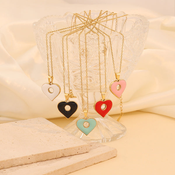 Fashion Heart Heart Stainless Steel Pendants