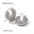 IG Style Circle Text Letter Number Metal 18K Gold Plated Earrings