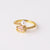 Women Heart Geometric Copper Electroplating Rings