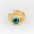 Vintage Retro Unisex Diamond Metal Retro Vintage Eye Eye Resin Oil Dripping Rings