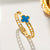 Moderate Luxury Round Titanium Steel 18K Gold Plated Bangles