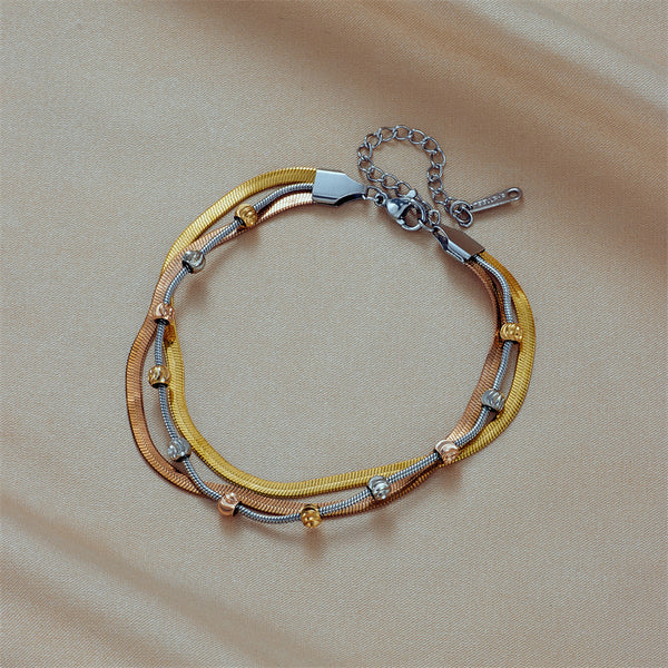 Unisex Chain Titanium Steel Electroplating Bracelets