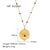 IG Style Sun Moon Pearl Shell Star Geometric Stainless Steel Electroplating Necklaces