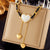 Heart Chain Tassel Titanium Steel Electroplating Necklaces