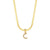 Fashion Letter Number Text Stainless Steel 18K Gold Plated Necklaces