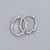 925 Sterling Silver Fashion Circle Round Quadrilateral Silver Diamond Inlay Stud Earrings