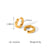 IG Style Irregular Circle Geometric Stainless Steel Electroplating Earrings