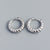 925 Sterling Silver Fashion Circle Geometric Silver Earrings