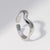 Women Minimalist Stripe Wave Stainless Steel Electroplating Rings