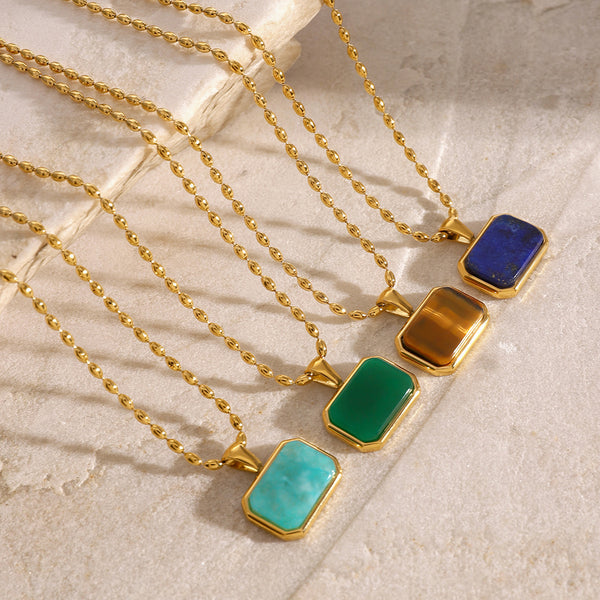 IG Style Geometric Stainless Steel Electroplating Necklaces