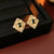 Luxurious Quadrilateral Rhombus Geometric Flower Copper Zircon Inlay Earrings