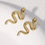 Snake Animal Chinese Zodiac Stainless Steel Electroplating Stud Earrings