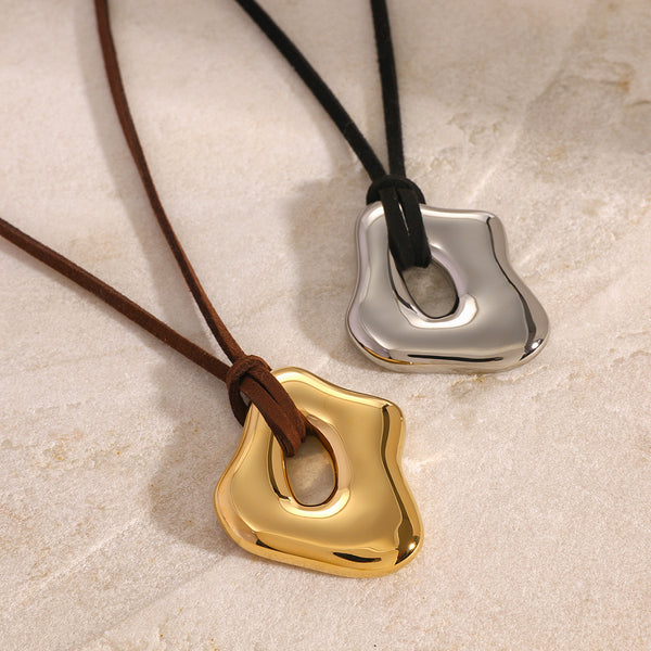 Minimalist Geometric Stainless Steel Electroplating Necklaces