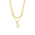 Fashion Letter Number Text Stainless Steel 18K Gold Plated Necklaces