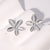 Minimalist Flower Flower Stainless Steel Electroplating Stud Earrings