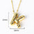 Unisex Letter Zircon Electroplating Necklaces