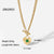 IG Style Square Circle Chain Irregular Geometric Stainless Steel 18K Gold Plated Necklaces