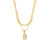 Fashion Letter Number Text Stainless Steel 18K Gold Plated Necklaces