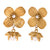 Fashion Flower Geometric Stainless Steel Electroplating Stud Earrings