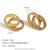 Fashion Round Circle Geometric Stainless Steel 18K Gold Plated Earrings