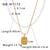 IG Style Round Heart Geometric Stainless Steel Electroplating Necklaces