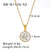 IG Style Zodiac Sign Flower Geometric Stainless Steel Electroplating Necklaces