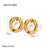 IG Style Round Stainless Steel 18K Gold Plated Earrings