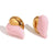 Fashion Heart Stainless Steel 18K Gold Plated Stud Earrings