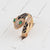 IG Style Women Diamond Metal Snake Shape Copper Rings