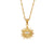 Fashion Eye Geometric Stainless Steel 18K Gold Plated Necklaces