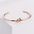 Japanese / Korean Women Metal Bowknot Stainless Steel Bangles