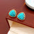 Luxurious Round Ellipse Triangle Geometric Alloy Electroplating Earrings