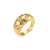 Women Geometric Stainless Steel 18K Gold Plated Rings