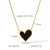 IG Style Chain Heart Heart Stainless Steel Electroplating Necklaces