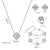 Moderate Luxury Quadrilateral Geometric Heart Titanium Steel 18K Gold Plated Necklaces