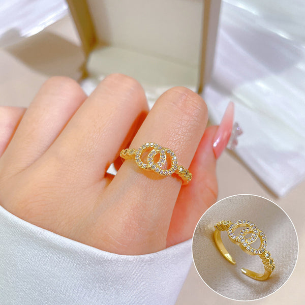 Women Crown Brass Electroplating Rings