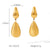 IG Style Droplet Geometric Stainless Steel Electroplating Earrings