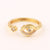 Fashion Women Eye Copper Electroplating Rings