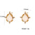 Fashion Heart Geometric Stainless Steel 18K Gold Plated Stud Earrings