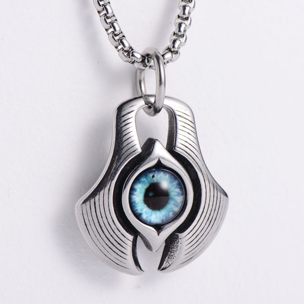 IG Style Men Metal Skull Retro Vintage Eye Chain Eye Titanium Steel Pendants